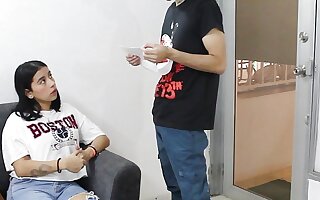helped my neighbor with bills all over exchange for illustrious me a CUM-PUSSY fuck - Porn all over Spanish
