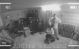 CCTV footage be fitting of sexy teen Sabien Demonia getting fucked in the matter of ass at the end of one's tether school worker