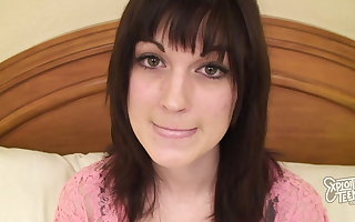 18 Savoir vivre Old Teen Newbie Fucks a Thick Cock