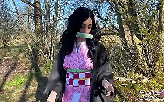 Nezuko Blowjob, Dependence and Hardcore Anal Sexual relations - Anime Cosplay