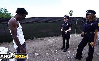 BANGBROS - Lucky Glean Gets Tangled Up More Some Super Sexy Unmasculine Cops